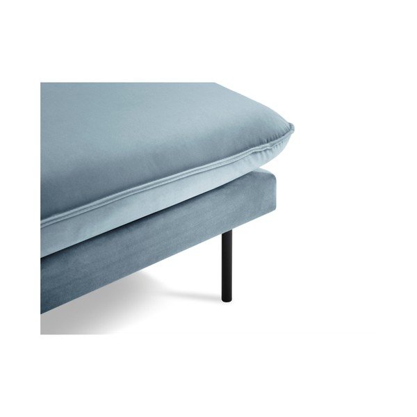 Poltrona lounge in velluto azzurro, angolo destro Vienna - Cosmopolitan Design-image-4