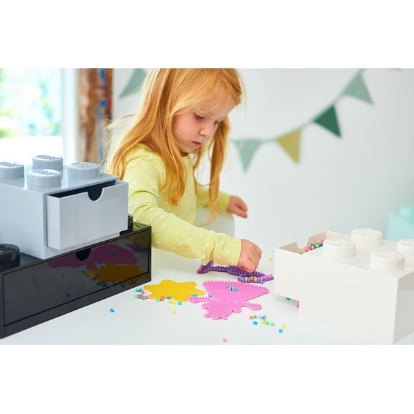 Scatola da tavolo grigia con cassetto Brick - LEGO®-image-1