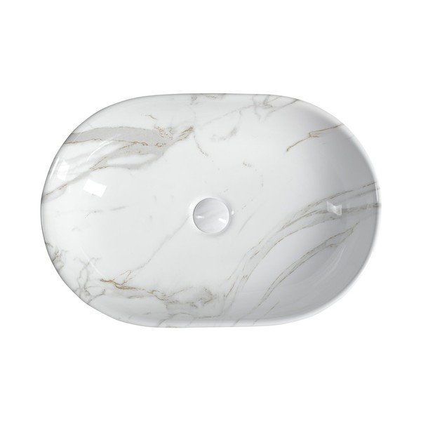 Lavabo bianco in ceramica 59x42 cm Dalma – Sapho-image-3