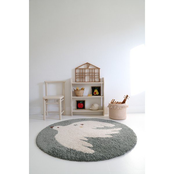 Tappeto per bambini in verde chiaro ø120 cm Bohemian Bird Aqua – Nattiot-image-4