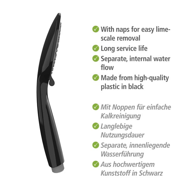 Set doccia nero in acciaio inox 66 cm Young - Wenko-image-4