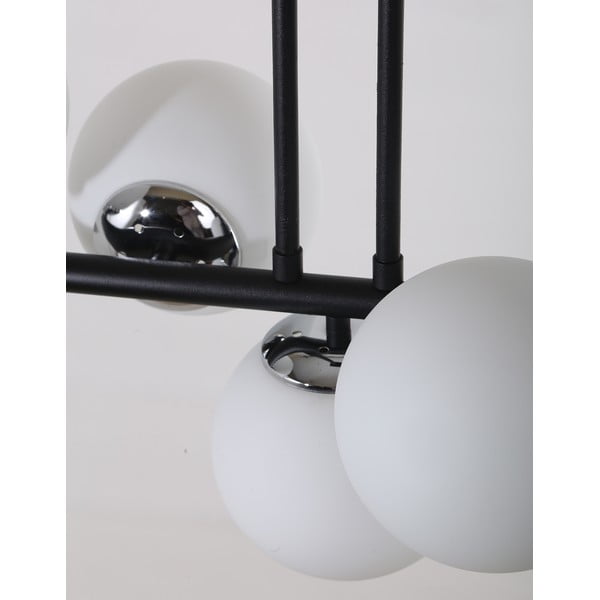 Lampada da soffitto bianca e nera con paralume in vetro ø 15 cm Sail - Squid Lighting-image-3