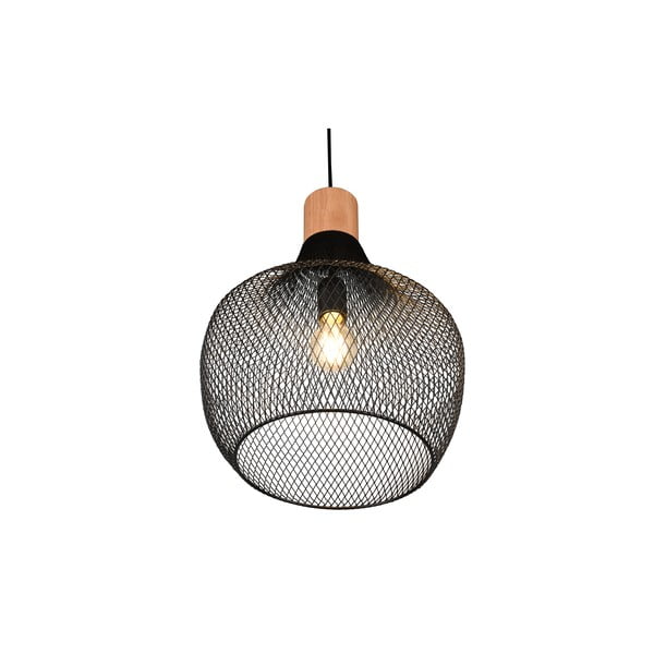 Lampadario nero con paralume in metallo ø 33 cm Valeria – Reality-image-4