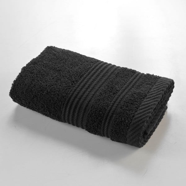 Asciugamano tipo terry nero in cotone 30x50 cm Tendresse – douceur d'intérieur