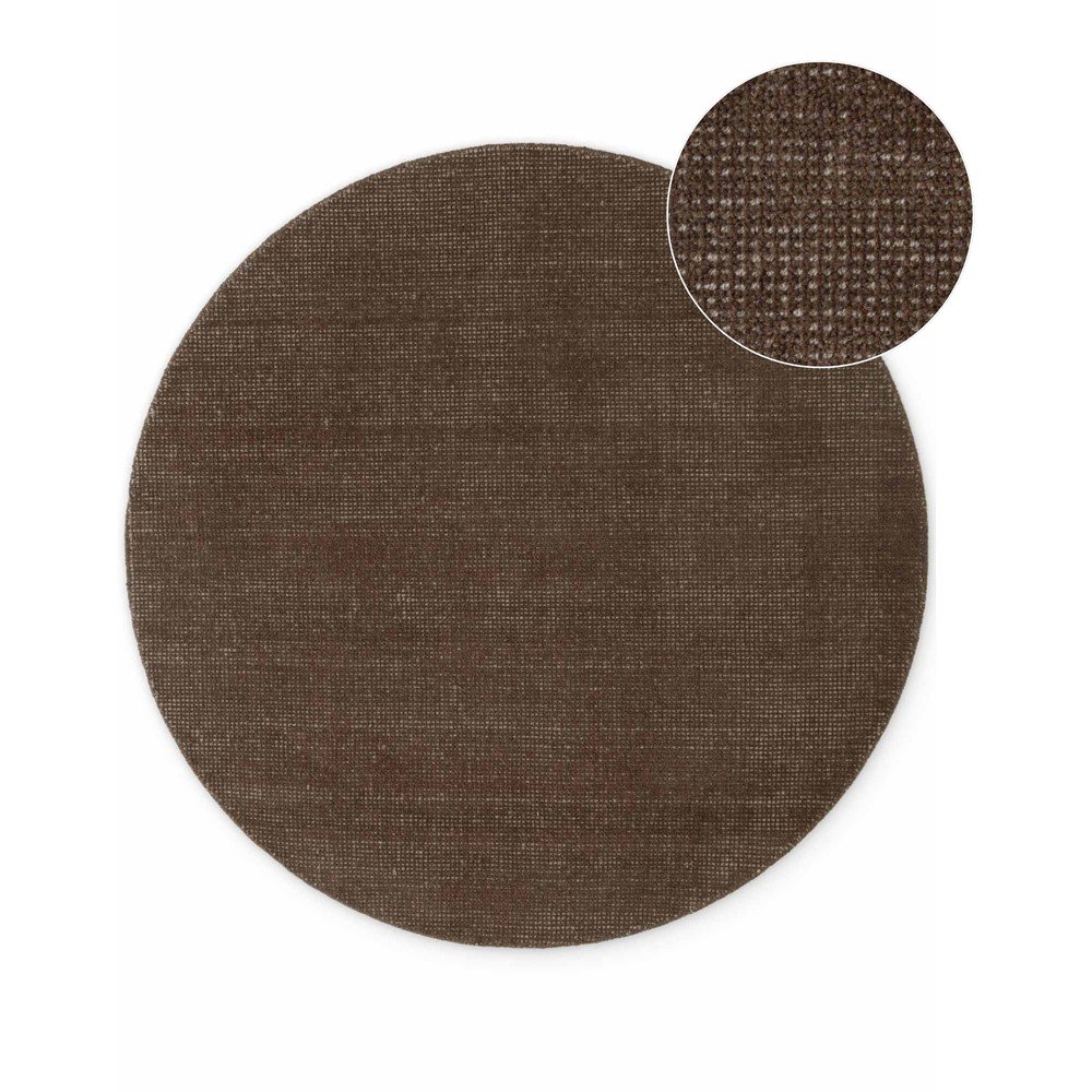Tappeto rotondo marrone in lana tessuto a mano ø 200 cm Greenwich – Ted Baker | Tappeti