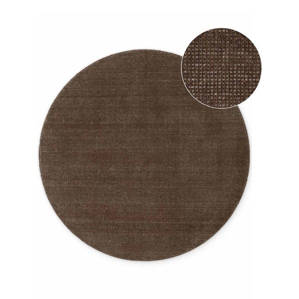 Tappeto rotondo marrone in lana tessuto a mano ø 160 cm Greenwich – Ted Baker
