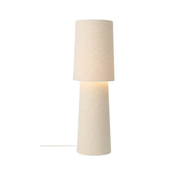 Lampada da tavolo bianca in bouclé (altezza totale 58 cm) Philo – Ellos Home-image-3