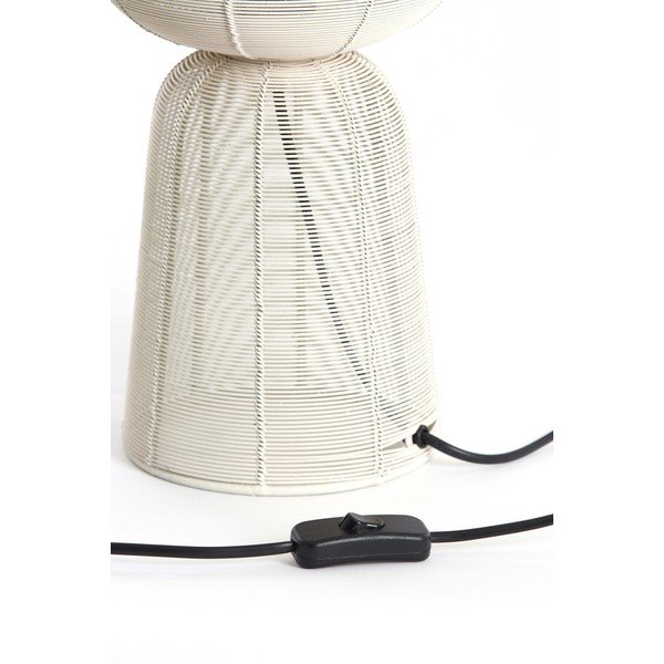 Lampada da tavolo color crema (altezza 42 cm) Aboso - Light & Living-image-4