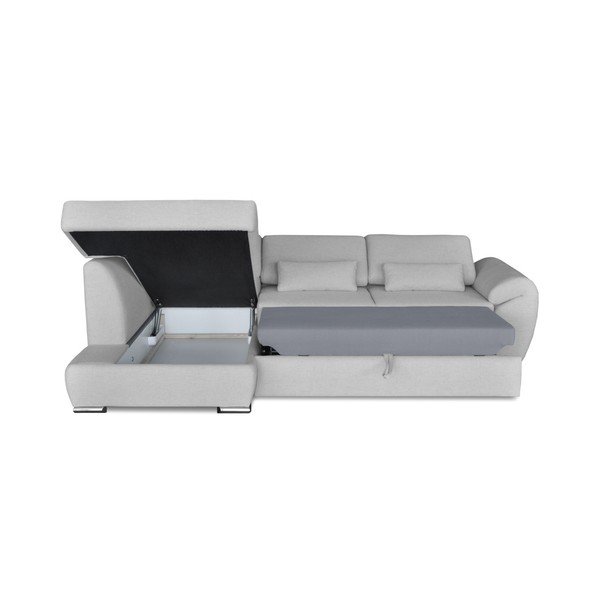 Světle šedá rohová rozkládací pohovka Windsor & Co. Sofas Epsilon, levý roh-image-4
