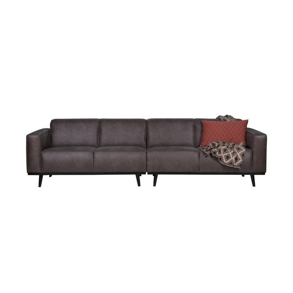 Divano grigio scuro in similpelle, 280 cm Statement - BePureHome-image-2