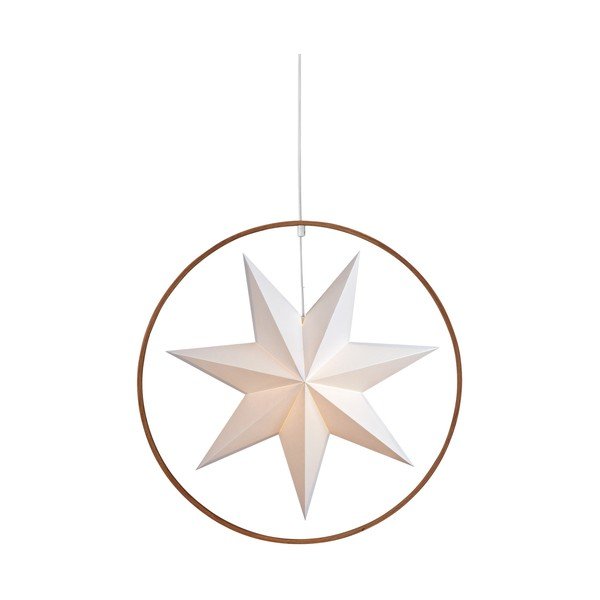 Decorazione luminosa bianca/marrone ø 50 cm Speranza – Markslöjd