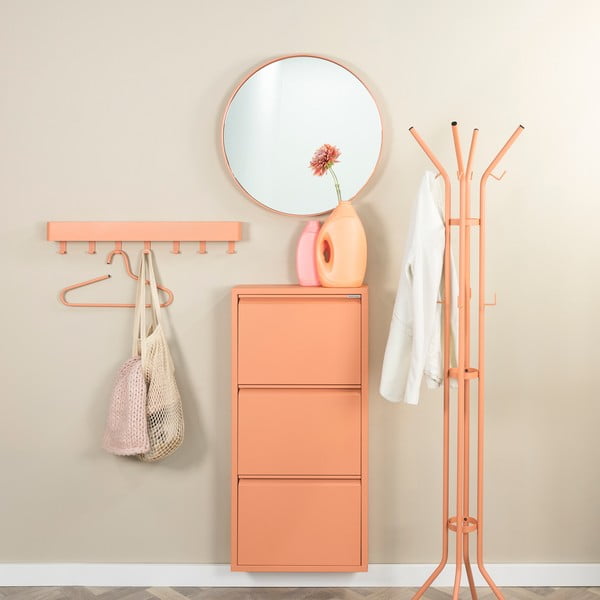 Attaccapanni da parete color salmone in metallo con scaffale 72 cm Dax Play – Spinder Design-image-1