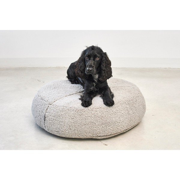 Cuccia beige in materiale bouclé ø 70 cm Senso Pouffe Greige S/M - MiaCara-image-3