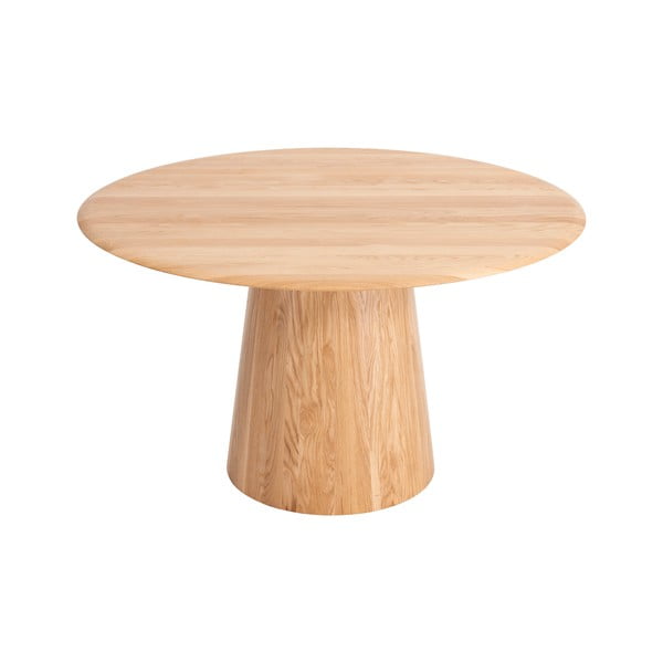 Tavolo da pranzo rotondo in legno di quercia in colore naturale ø 126 cm Mushroom - Gazzda