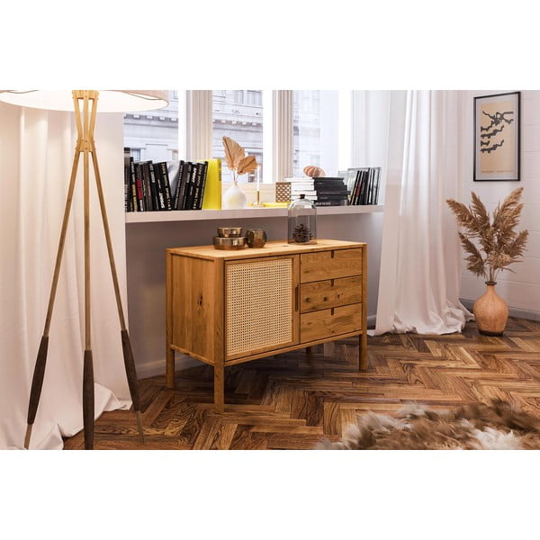 Cassettiera bassa in rovere 97x69 cm Pola - The Beds-image-4