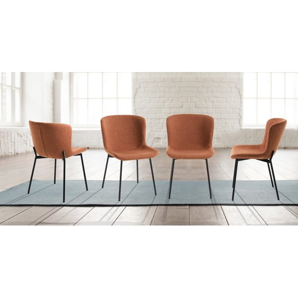 Sedie da pranzo in set arancioni 2 pz Snug – Tomasucci-image-2