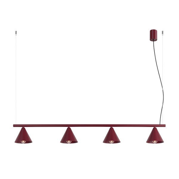 Lampadario burgundy in acciaio Zylo – Sollux