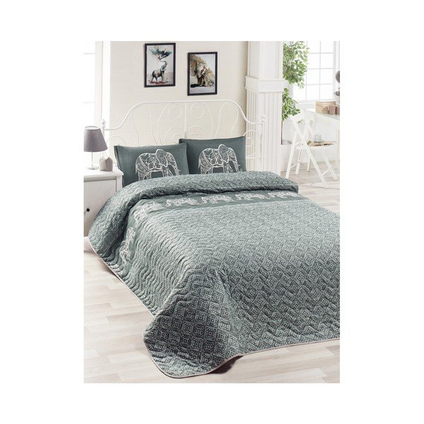 Set di copriletto e 2 federe in cotone Lesso Cara, 200 x 220 cm Elepante - Mijolnir