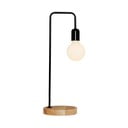 Lampada da tavolo nera con base in legno Valetta - Homemania Decor