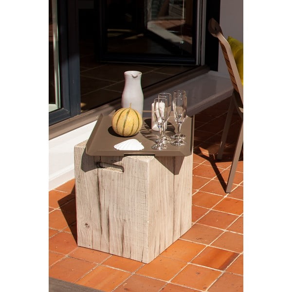 Tavolo da giardino bianco, 35 x 35 cm Ecotop - Ezeis-image-1