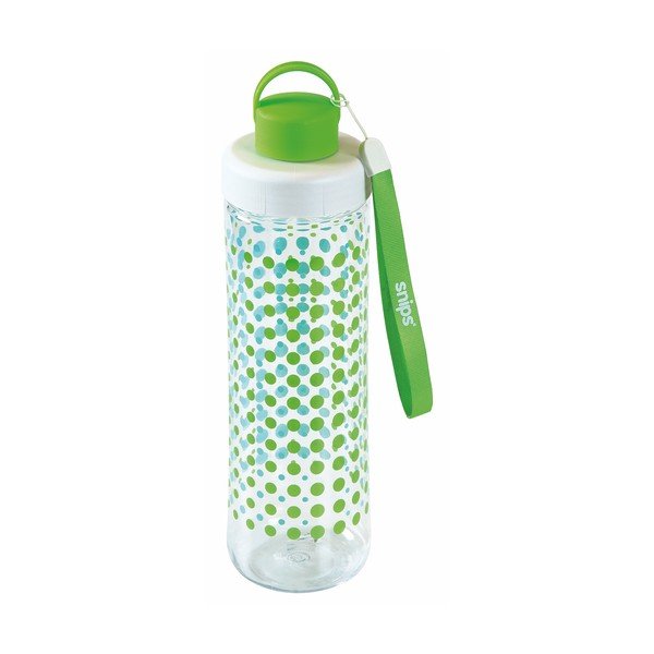 Borraccia verde decorata, 750 ml Pois - Snips