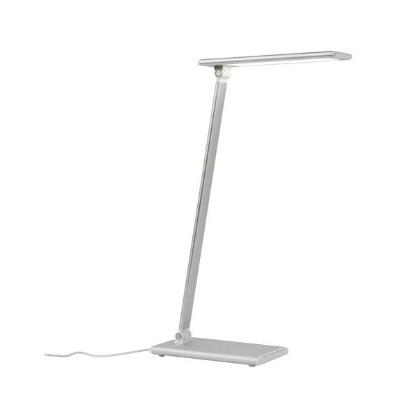 Lampada da tavolo in argento con luce LED Hawking - SULION