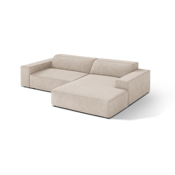 Divano angolare componibile color crema (con penisola a destra/con chaise lounge) Jodie – Micadoni 