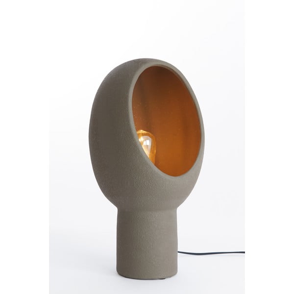 Lampada da tavolo marrone scuro con paralume in ceramica (altezza 46 cm) Monk - Light & Living-image-1