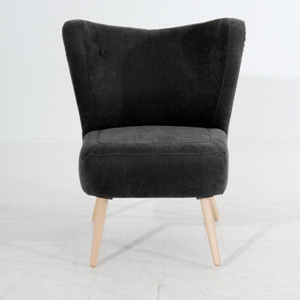 Poltrona nera Sari Velur - Max Winzer-image-2