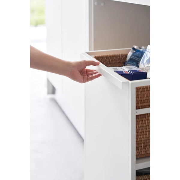 Scaffale in metallo bianco con rotelle 42x60 cm Tower - YAMAZAKI-image-1