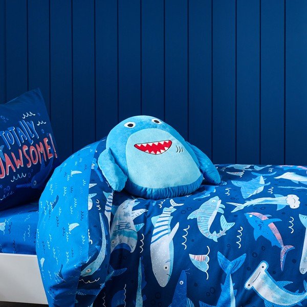 Cuscino per bambini in plush Sheldon the Shark – Catherine Lansfield-image-1