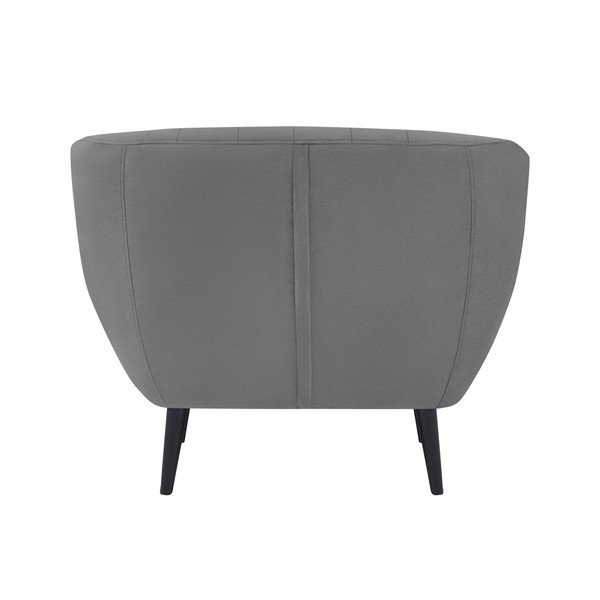 Poltrona grigia Toscane, gambe nere - Mazzini Sofas-image-3