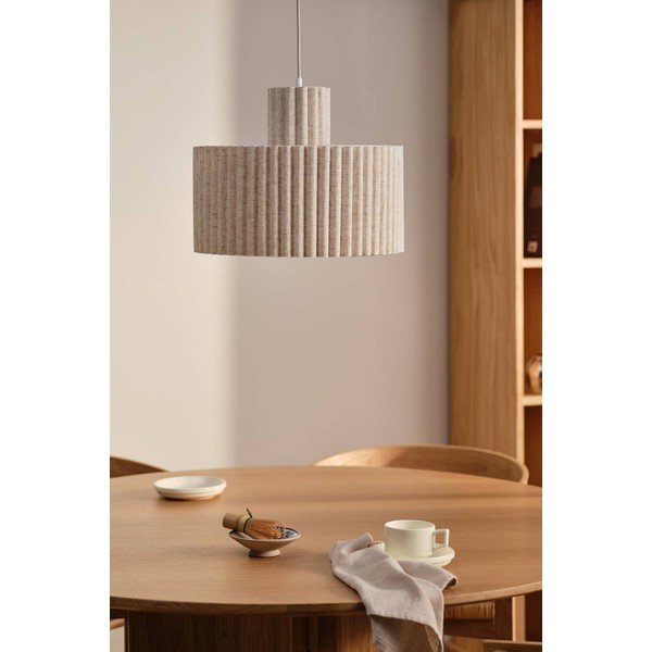 Lampadario beige in lino ø 40 cm Alina – Jotex-image-2