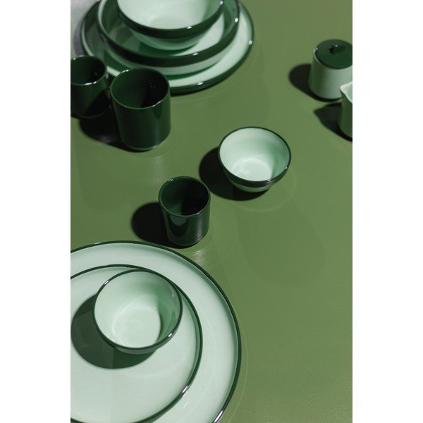 Piatto verde in gres ø 26 cm Duo – ONA-image-2