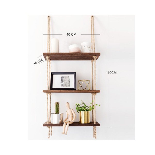 Mensola sospesa in legno Ayko - Evila Originals-image-2