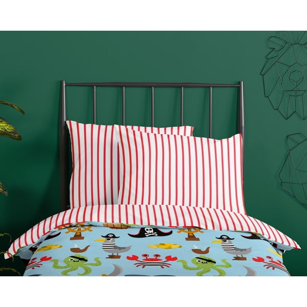 Set copripiumino e federa da bambini in cotone per letto singolo 140x200 cm Caribbean – Good Morning-image-2