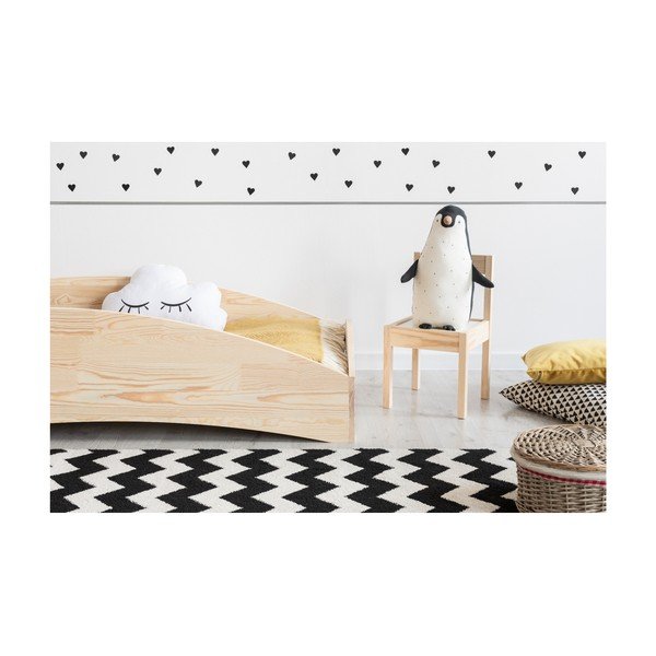 Letto per bambini in legno di pino BOX 6, 90 x 140 cm - Adeko-image-1
