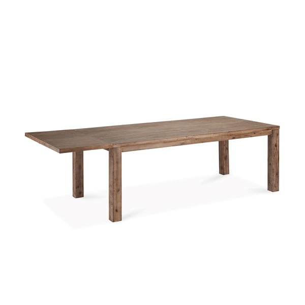 Tavolo da pranzo pieghevole in legno massiccio di acacia di colore naturale 100x200 cm Alaska - Furnhouse-image-2
