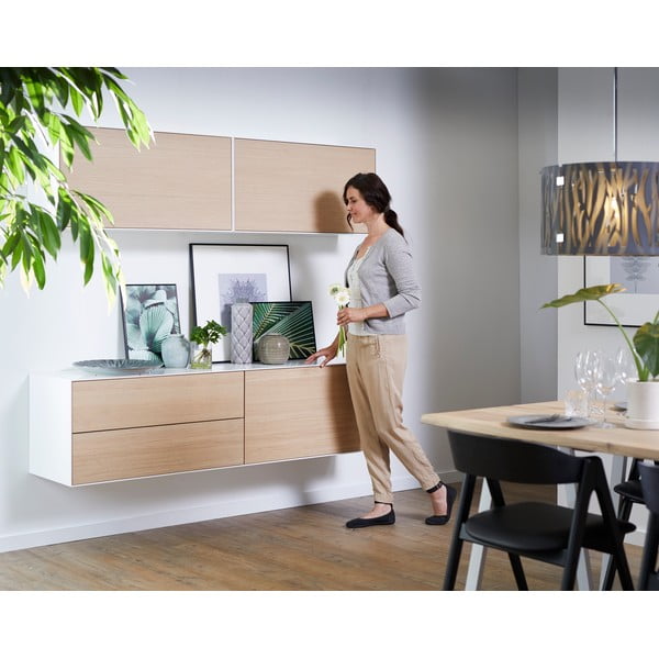 Cassettiera bassa in rovere decorata in set di 2 180x46 cm Edge by Hammel - Hammel Furniture-image-1