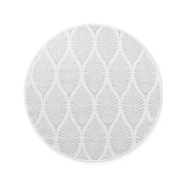 Tappeto da interno/esterno rotondo grigio/avorio ø 160 cm Duet Liora – NORTHRUGS