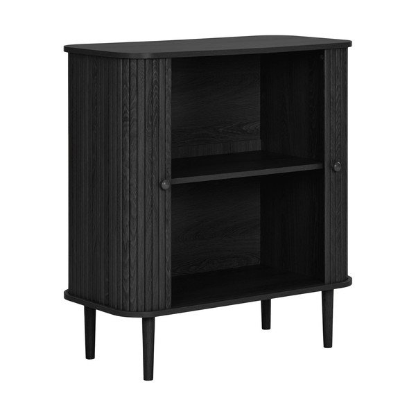 Credenza nera in pino massiccio 80x87x40 cm Nikko – House Nordic-image-3