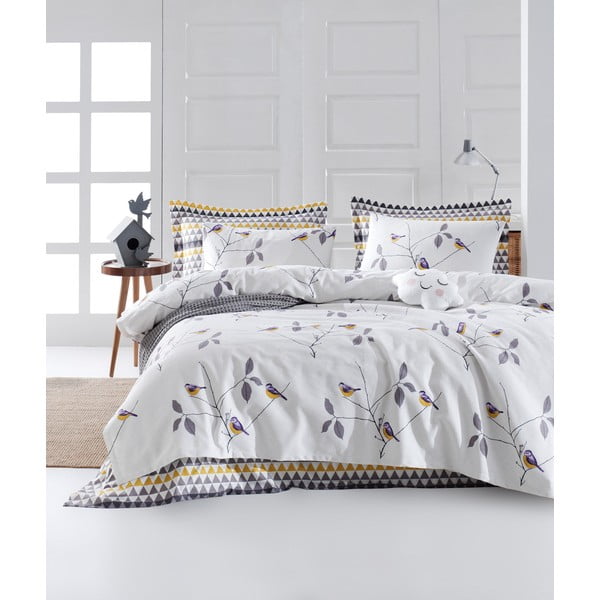 Copriletto in cotone bianco per letto matrimoniale 200x235 cm Pavlina - Mijolnir