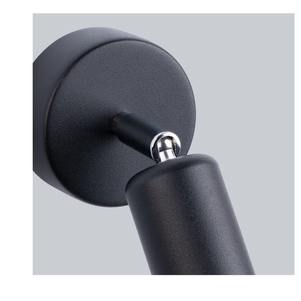 Lampada da parete nera ø 6 cm Brando - Sollux-image-3