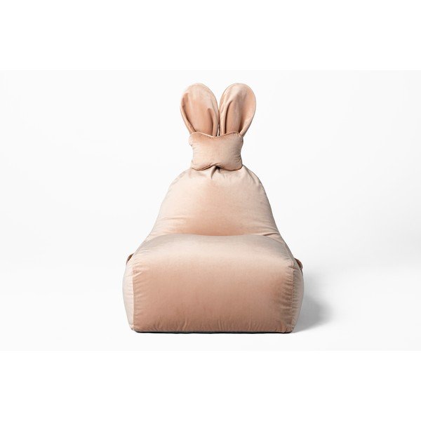 Pouf a sacco per bambini rosa chiaro Funny Bunny – The Brooklyn Kids-image-2