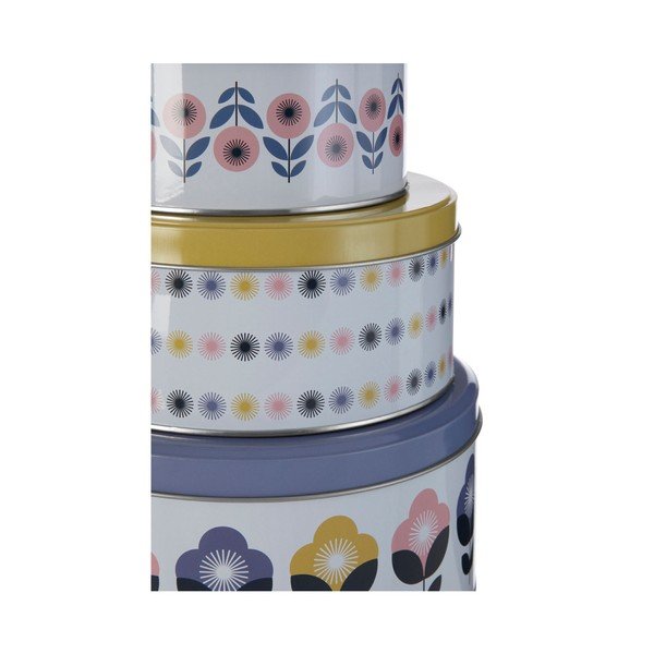 Set di 3 scatole decorative in metallo con coperchio Joni - Premier Housewares-image-3