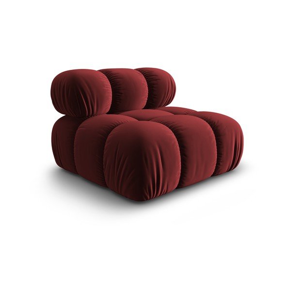 Modulo divano in velluto rosso (parte centrale) Bellis - Micadoni Home-image-3