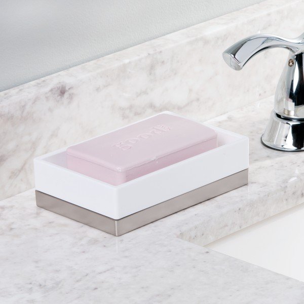 Portasapone bianco, 13 x 8 cm Clarity - iDesign-image-1