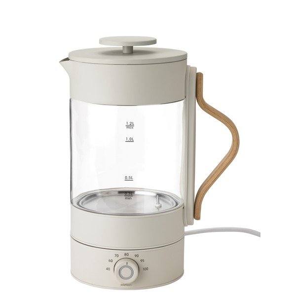 Bollitore beige in vetro 1,2 l Emma – Stelton
