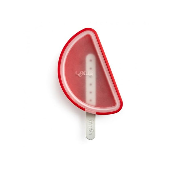 Stampo in silicone rosso per gelati a forma di melone - Lékué