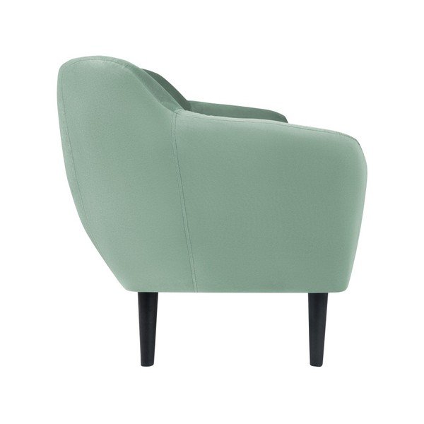 Divano a due posti Toscane verde menta, gambe nere - Mazzini Sofas-image-2